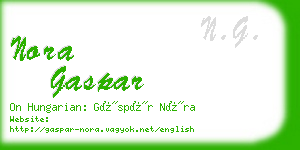 nora gaspar business card